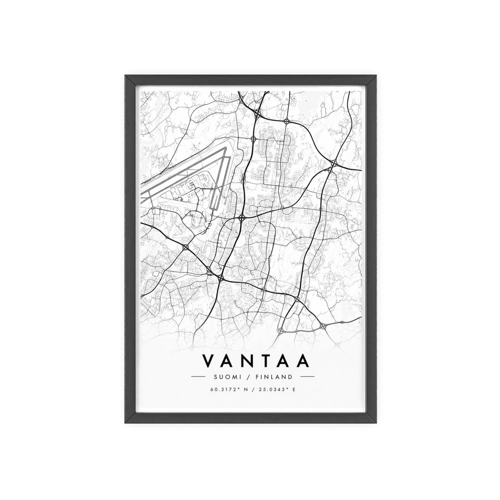 Vantaa City Map Poster