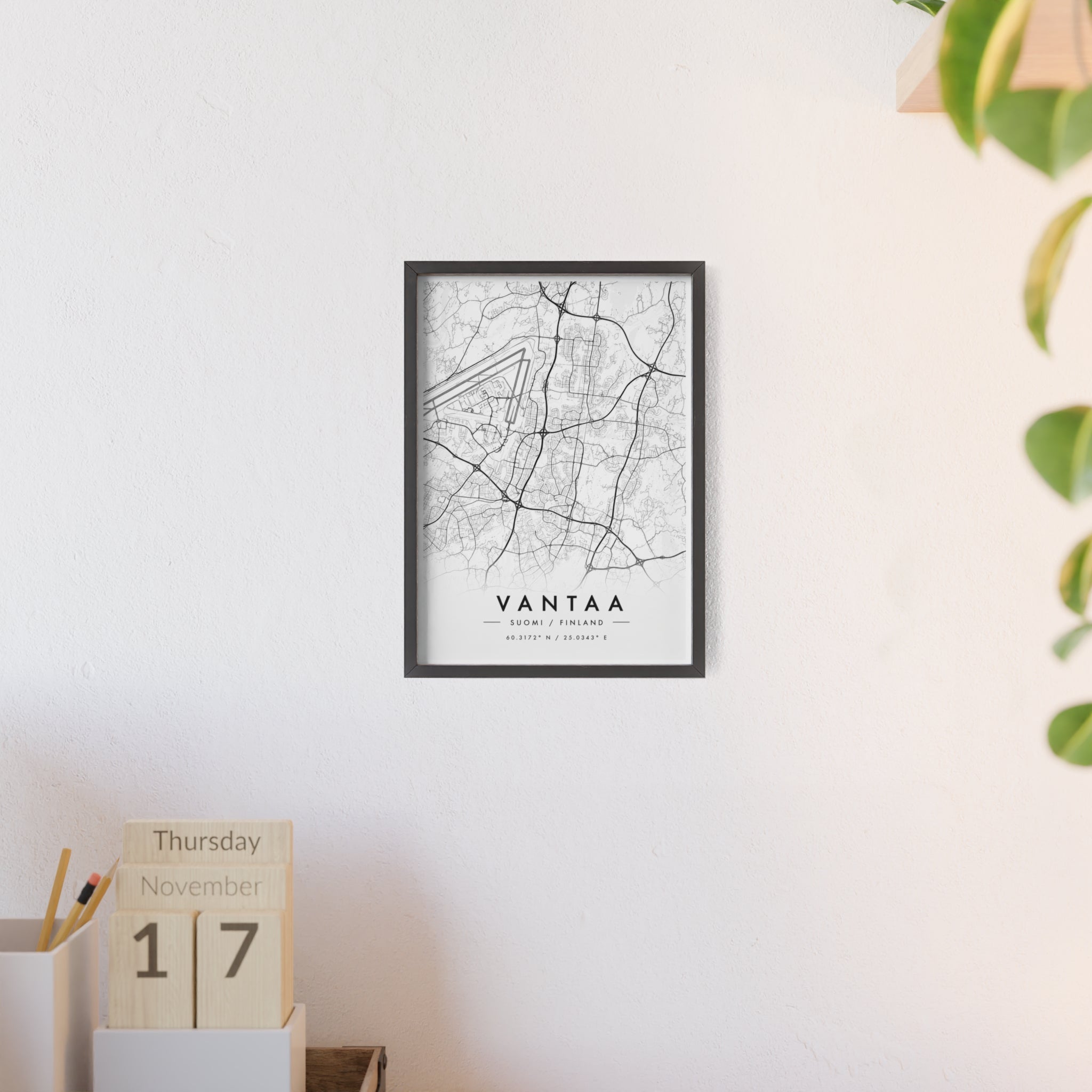 Vantaa City Map Poster