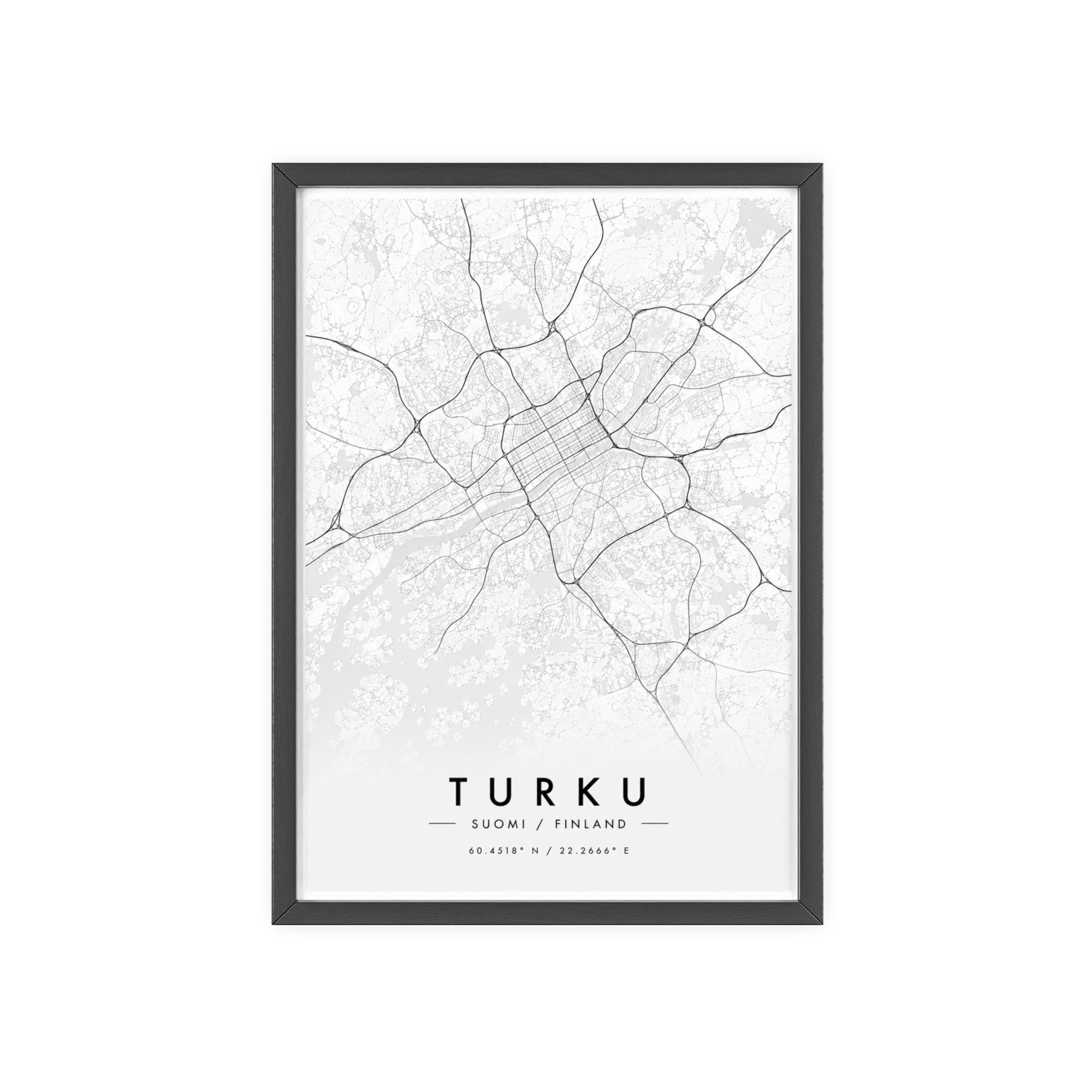 Turku City Map Poster
