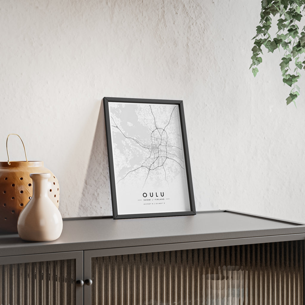Oulu City Map Poster