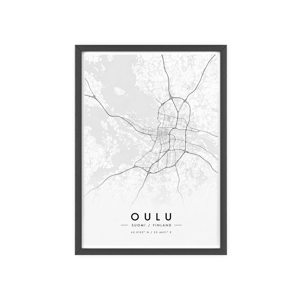 Oulu City Map Poster
