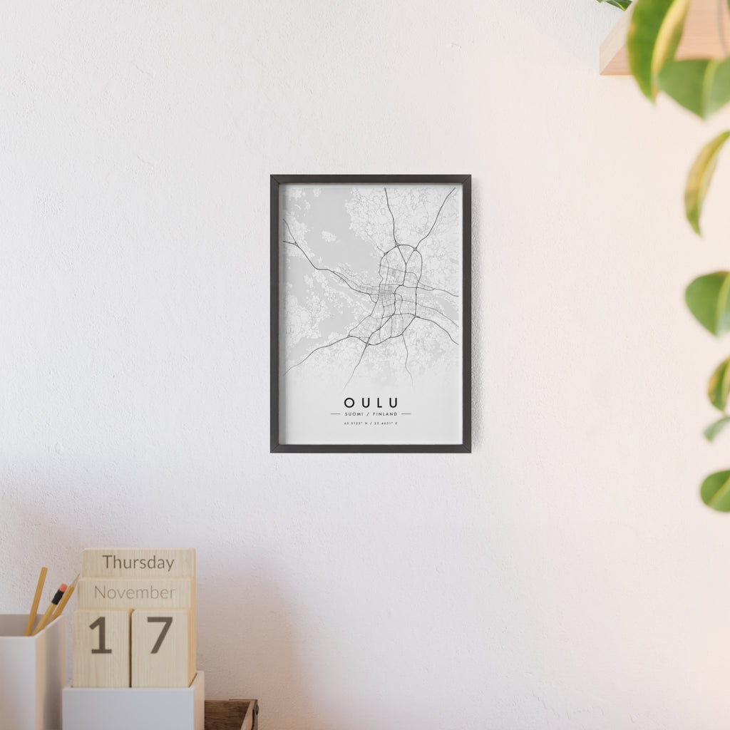 Oulu City Map Poster